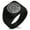 Black, variant on Tioneer Stainless Steel All Seeing Eye Novus Ordo Seclorum Geometric Pattern Biker Style Polished Ring