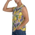 thumbnail image 3 of Daiia Lavender Flowers Printed Men's Tank Tops,Casual Soft Sleeveless Gym Muscle Shirts Bodybuilding Tee-X-Large, 3 of 8
