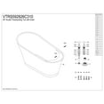 thumbnail image 6 of Kingston Brass VTRS592826C310 59-Inch Acrylic Oval Single Slipper Freestanding Tub with Drain in Glossy White/Matte Black, 6 of 8