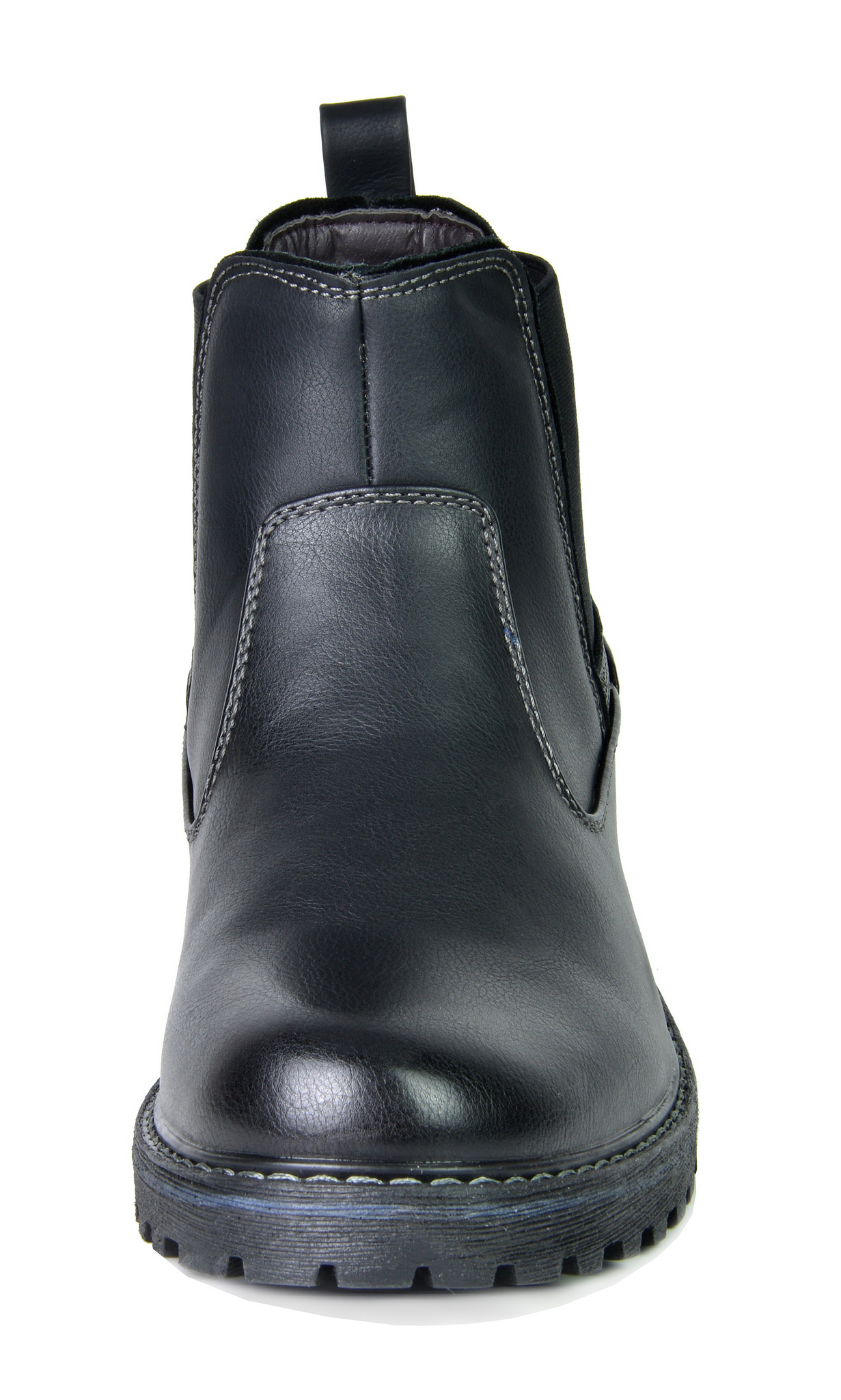 Bruno Marc Men Chelsea Ankle Boots Men's Casual Faux Leather Boots Shoes Plain Toe Slip On Desert Boots ENGLE-03 BLACK Size 8.5 - image 3 of 5