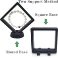 thumbnail image 4 of 9PCS 3D Floating Display Case, Challenge Coin Display Stand Holder Frames Transparent PE Jewelry Storage Box Large Suspension Frames for Medal, Medallion, Stamps (Black), 4 of 5