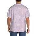thumbnail image 3 of KLL Shells Pearl Print Men's Shirt Short Sleeve Button Down Summer Cuba Beach Shirts- Medium, 3 of 5
