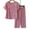 Pink, variant on Njoeus Sexy Pajama Set for Women, Pajama Pants Women Pajamas for Women Set Short Sleeve Two Piece Sets Top with Capris Pants Sleepwear Sets Cute Print Loungewear - Imitation Cotton Linen 2 Piece Sets