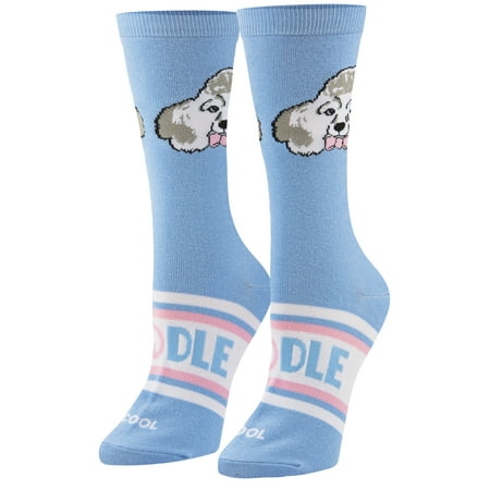 

Cool Socks Poodle Fun Print Novelty Crew Socks for Women Size 5-10