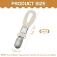 thumbnail image 2 of Uxcell 4 Pcs Clips para Toallas de Té con Lazo de Algodón para Colgar, Ganchos de Toalla de Metal de 4.3 Pulgadas, Perchas de Tela Multipropósito para el Hogar, Cocina y Baño, Beige, 2 of 7