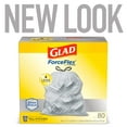 thumbnail image 2 of Glad Tall Kitchen Drawstring Trash Bags, Force Flex Plus, 13 Gallon, White, OdorShield, 80 Count, 2 of 2
