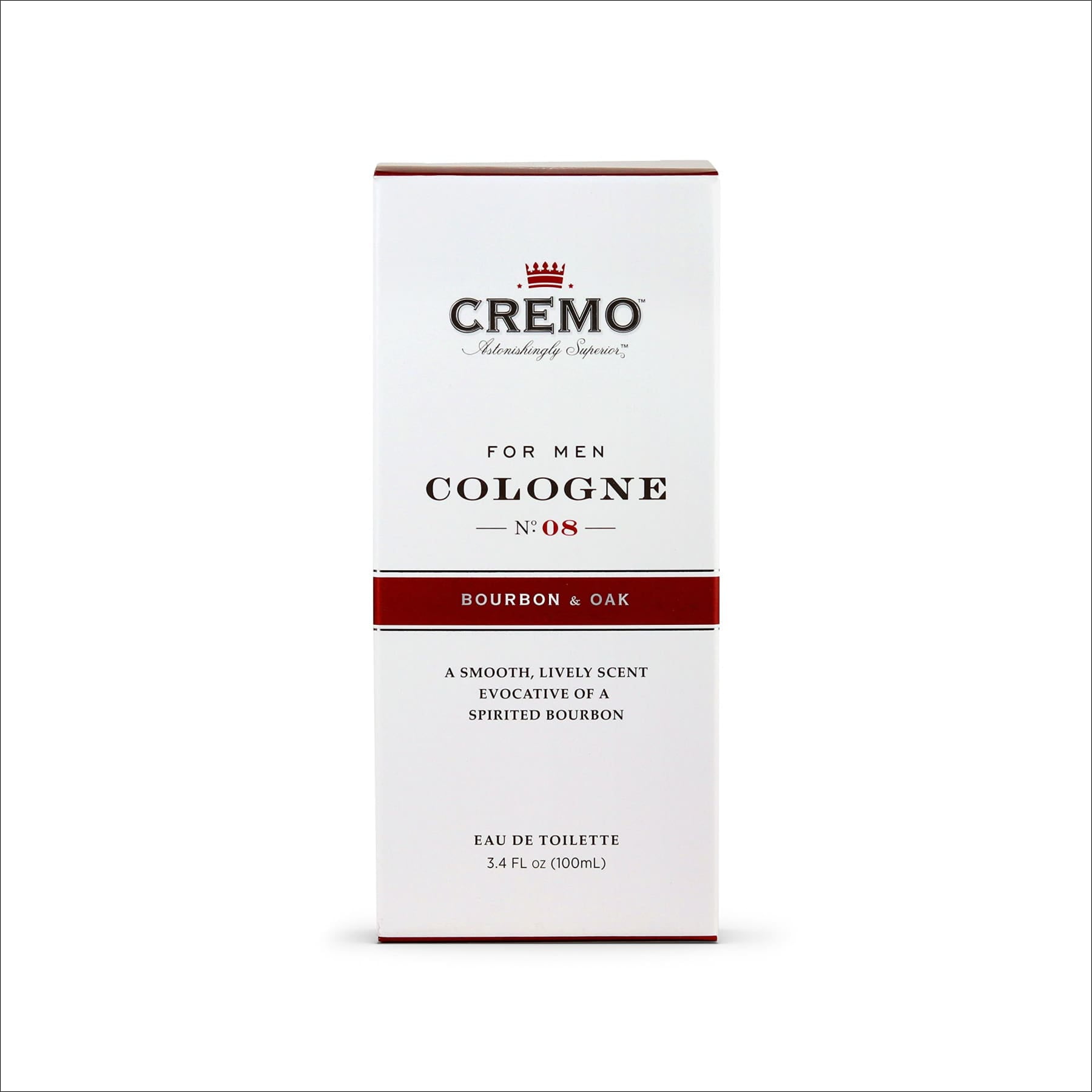 Cremo Cologne Spray, Bourbon & Oak, 3.4 Ounce - A Smooth, Lively Scent Evocative of a Spirited Bourbon