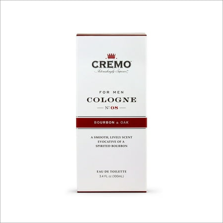 Cremo Cologne Spray  Bourbon & Oak  3.4 Ounce - A Smooth  Lively Scent Evocative of a Spirited Bourbon