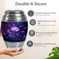 thumbnail image 3 of MUKTIVE Daisy Cremation Urns for Adults Ashes Female - Large Purple Urns for Human Ashes Adult Men - Memorial Urn for Male Adults - 10 Inch Urn for Cremated Remains, 3 of 7