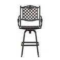 thumbnail image 4 of Avon Cast Aluminum Copper Outdoor Bar Stool (Set of 2), 4 of 5