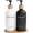 Black White Hd, variant on Black Glass Hand and Dish Soap Dispenser Set by - Kitchen Soap Dispenser Set with Tray - Bamboo Pump Bottles for Kitchen Sink - Boho Modern Home Decor, Neutral Home Accessories (Black)