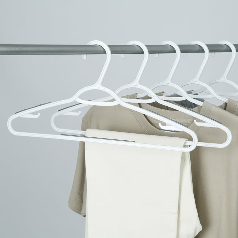 White clothes hangers discount