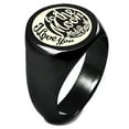 thumbnail image 1 of Sterling Silver Retro I Love You to the Moon and Back Engraved Round Flat Top Polished Ring, 1 of 1