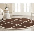 thumbnail image 2 of Safavieh CAMBRIDGE, DARK BROWN / IVORY, 6' X 6' Round, Area Rug, CAM136H-6R, 2 of 10