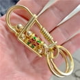 thumbnail image 2 of Key Chain Rings Brass Handmades Key Ring Punk Bird Hook Keychain Chain Screw Lock Kit Hanging Key Rings for Keychains, 2 of 9