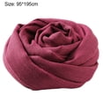thumbnail image 1 of Cotton linen scarf wide linen wrap cape plain scarf, 1 of 4