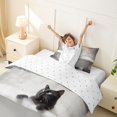 thumbnail image 3 of Erosebridal Kawaii Kitten Kids Twin Bedding, Balck Cat Duvet Cover Set, 2pcs, No Comforter, 3 of 5
