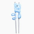 thumbnail image 6 of NIBOLOG 1 Pair Kids Chopsticks Cartoon Animal Anti-slip Handle Stainless Steel Feeding Auxiliary Tableware Chopsticks for Infant, 6 of 8