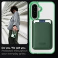 thumbnail image 6 of For Samsung Galaxy A55 Magnetic 2-in-1 Phone Case,with Magnetic Detachable Card Holder,Credit Card Slot,Compatible with Mag-Safe,Transparent Back,Shockproof Rugged Wallet Phone Case,Green, 6 of 8