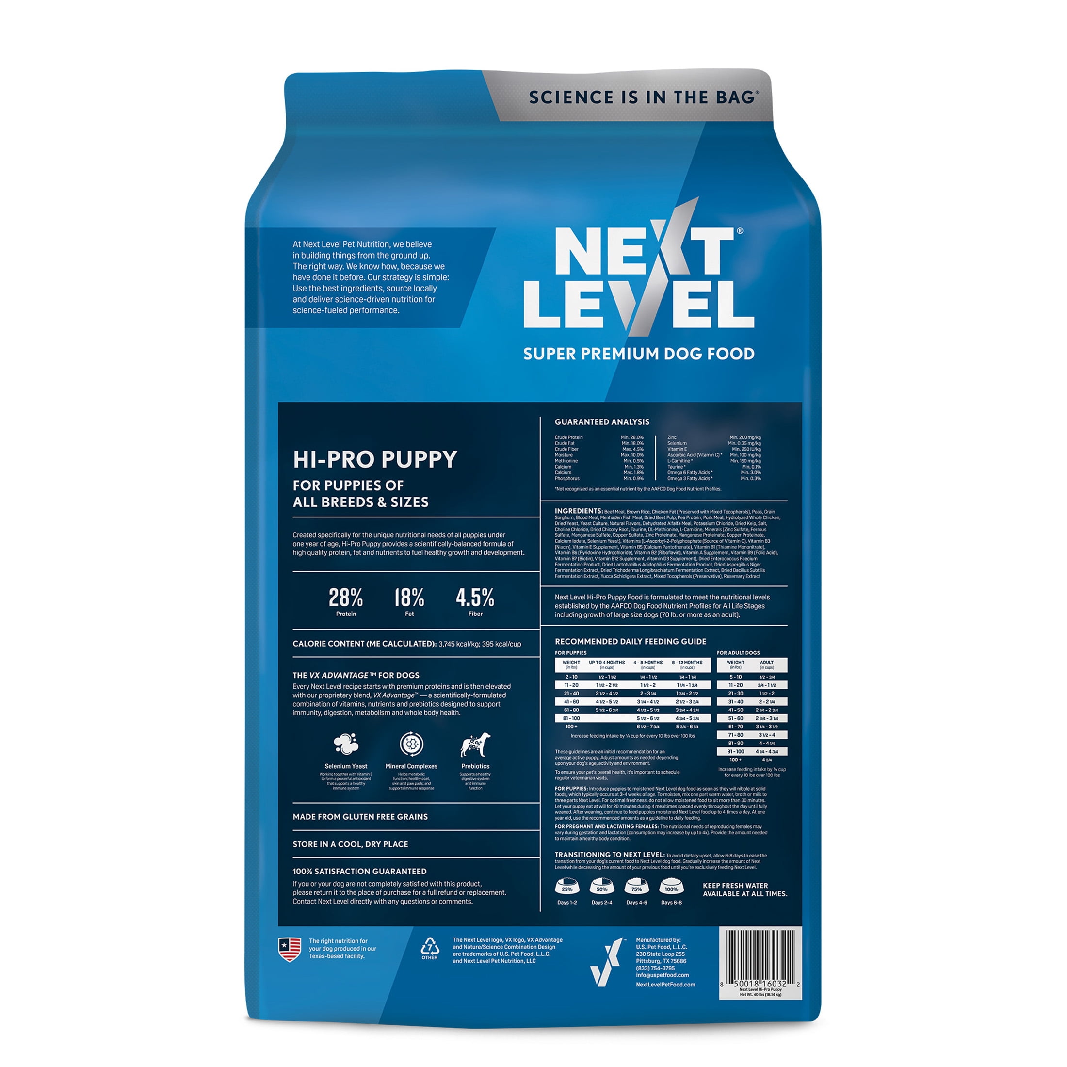Next Level, Hi-Pro Puppy, Dry Dog Food, 40 lbs