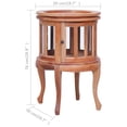thumbnail image 5 of vidaXL Storage Solid Mahogany Wood and Glass Round End Table, Brown, 5 of 15