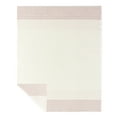 thumbnail image 4 of Crafted by Catherine Heathered Border Cozy Knit Throw Blanket 60" x 70" Inches, Soft Comfy Decorative Throw for Couch Bed Sofa Travel, Stripe Cream and Blush, 4 of 5
