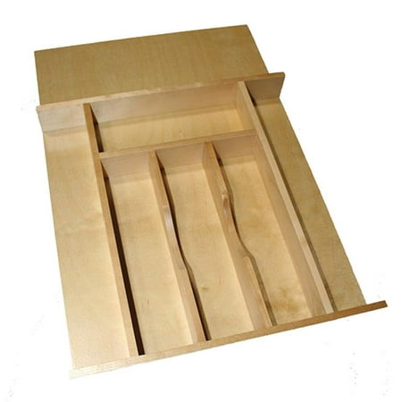 15 in. Wood Cutlery Tray Insert for Drawer - Maple,