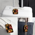 thumbnail image 6 of Square PU Leather Luggage Tags - 2 Pack with Privacy Cover and Stainless Steel Ring - Suitable for Travel, Backpack, Handbag - Suitcase Tags, Travel Tag Fruit, 6 of 7