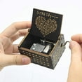 thumbnail image 4 of Music Box, Antique Engraved Musical Boxes Case for Love One Wooden Music Box - Gifts for Lover, Boyfriend, Girlfriend, Husband, Wife (BLACK), 4 of 8