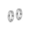 thumbnail image 2 of 14K White Gold Polished Hoop Earrings (3.00mm Thick), 2 of 5