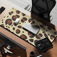 thumbnail image 2 of Long Mouse Pads for Desk,Gold and Brown Of Leopard Print Desk Mats on Top Of Desks, Desk Mouse Pad Extra Large with 3mm Non-Slip Base and Stitched Edge for Gaming,Office,Work,Home 35.4"x15.7", 2 of 6