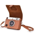 thumbnail image 1 of Funda para cámara Rieibi Instax Mini EVO, vintage, piel sintética, color marrón, 1 of 9