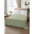 thumbnail image 2 of Sage Green Burlap Texture Flat Sheet Only Twin Size, Soft Breathable Bed Top Sheets for Mattress, Farmhouse Vintage Sage Green Luxury Bedding Flat Sheets for Home Hotel Bedroom Bed Protection, 2 of 9