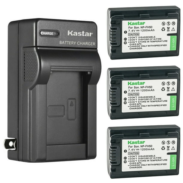 Kastar 3-Pack Battery and AC Wall Charger Replacement Sony NP-FH30, NP-FH40, NP-FH50, NP-FH70, NP-FH100 Battery, Sony AC-VQH10, BC-TRV, BCTRV, BC-VH1 Charger, Sony HDR-UX9 Camera - Walmart.com