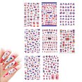 thumbnail image 1 of Pegatinas para decoración de uñas del 4 de julio, calcomanías autoadhesivas para decoración de uñas con bandera, decoraciones para uñas del Día de la Independencia, diseño de corazón de mariposa en, 1 of 1