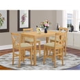 thumbnail image 2 of YAPB5-OAK-C 5 Pc counter height Dining set - high top Table and 4 Dining Chairs., 2 of 6