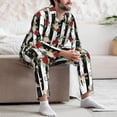 thumbnail image 7 of Lsque Rose Flowers Pattern Long Sleeve Pajama Set for Men - Soft 2-Piece Sleepwear and Loungewear Set with Pockets, Comfy Nightwear-XX-Large, 7 of 7