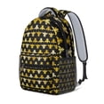 thumbnail image 2 of Waterproof Backpack for Commuters - Bee & Honeycomb Pattern, Lightweight & Breathable, Spinal Support Design (Gift for Honey Lovers, Yellow), 2 of 5