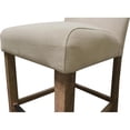 thumbnail image 3 of Best Master Hadley Solid Wood Counter Height Chair - Light Gray/Beige (Set of 2), 3 of 4