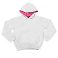 thumbnail image 1 of Awdis - Sudadera con capucha y cremallera Modelo Varsity unisex niños niñas (Blanco ártico/ Rosa oscuro) Awdis UTRW172_arcticwhitehotpink, 1 of 2