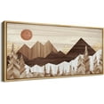 thumbnail image 5 of IDEA4WALL Extra Large Framed Canvas Print Wall Art Rustic Peaks Sunrise over the Mountains Artwork Nature Wilderness Antique Retro Fine Art Decorative Relax/Calm for Home Decoration - 60"x30", 5 of 5