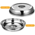 thumbnail image 4 of 2 piezas de cúpula para derretir queso: cubierta de acero inoxidable para cocinar al vapor, plancha redonda, accesorios para parrilla, cocina, barbacoa, interior y exterior, 4 of 8