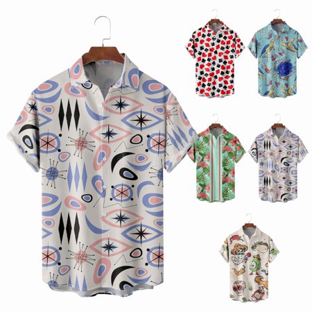 

Adult Kids Beach Button Down Shirt & Top with Breast Pocket Party Clothing Apparel Regular & Big Man Sizes