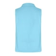 thumbnail image 3 of CKpwisy Women's Sleeveless Shirts Summer Trendy Button Down Blouses Soft Comfy Cotton Linen Collar V neck Shirt Casual Loose Solid Tank Tops for Work, 3 of 5