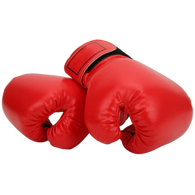 Boxing Gear, Soft Punching Gloves Effective Wear Resistant PU Leather For Training Protection Red