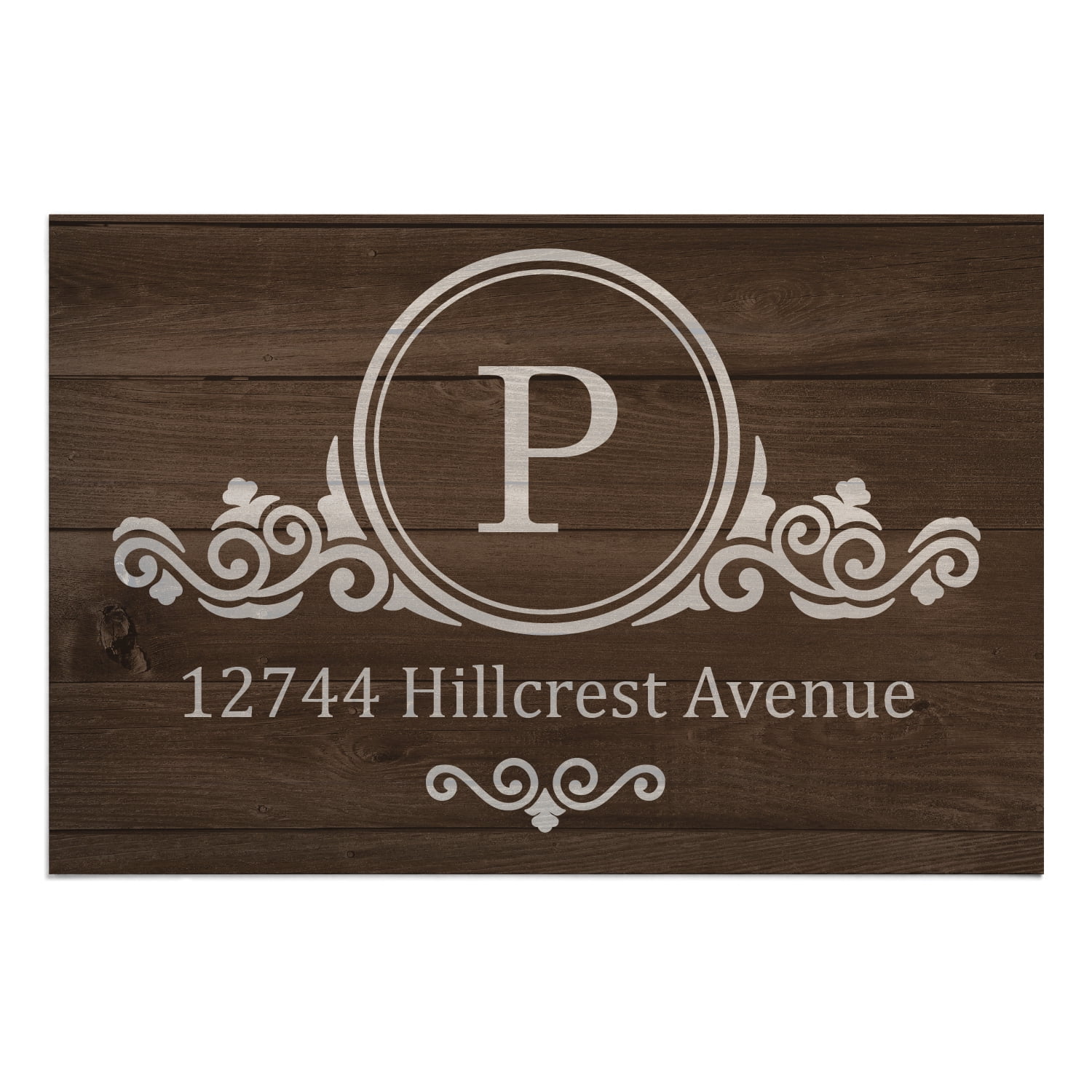 Circle Initial Doormat