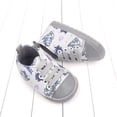 thumbnail image 6 of Ierhent Baby Walking Shoes Baby Girls Boys Shoes Soft Anti-Slip Sole First Walkers Star High Top Canvas Denim Unisex Infant Sneaker(Grey,3), 6 of 7