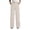 A-Beige602, variant on Buckle Waist Wide Leg Pants for Women Pleated Formal Office Long Trousers