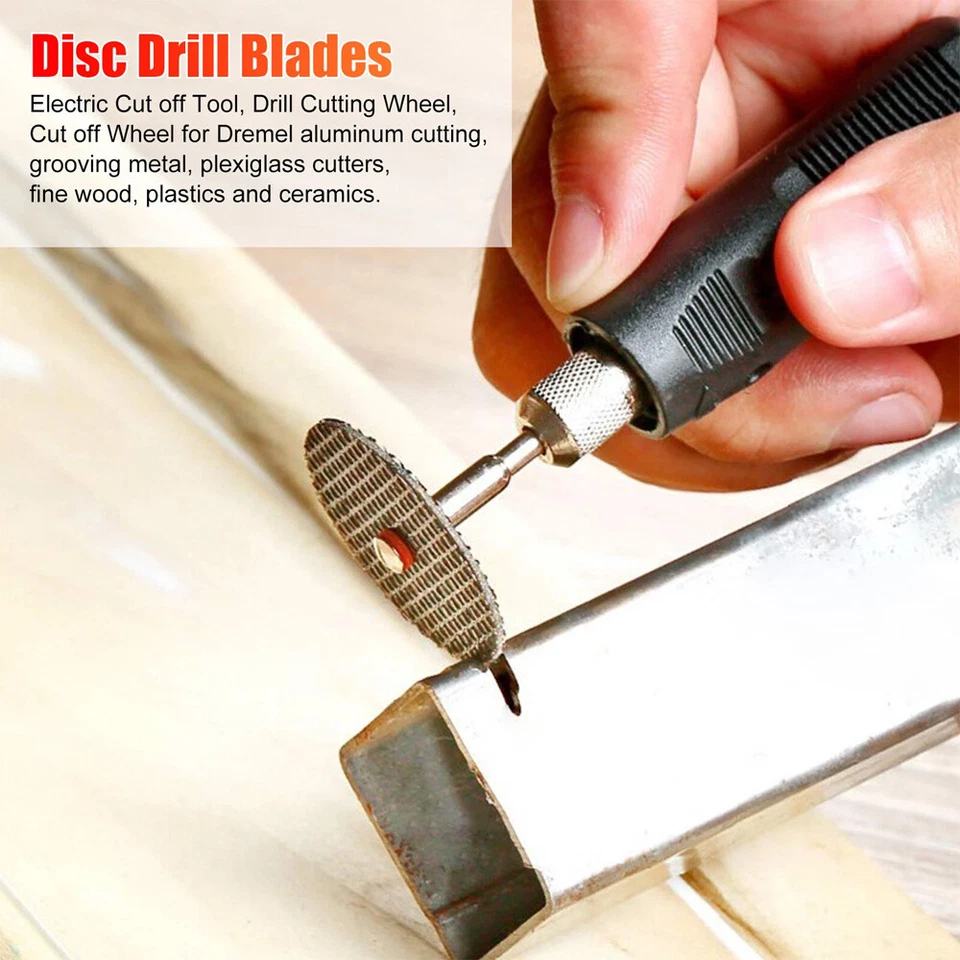 Zyler - 106 Fiberglass Metal Cut Off Wheel Rotary Disc W/6Pcs 1/8" Mandrel For Dremel Us