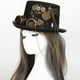 thumbnail image 4 of Sombrero Victoriano Steampunk Zulema Negro con Accesorios Vintage, 4 of 7